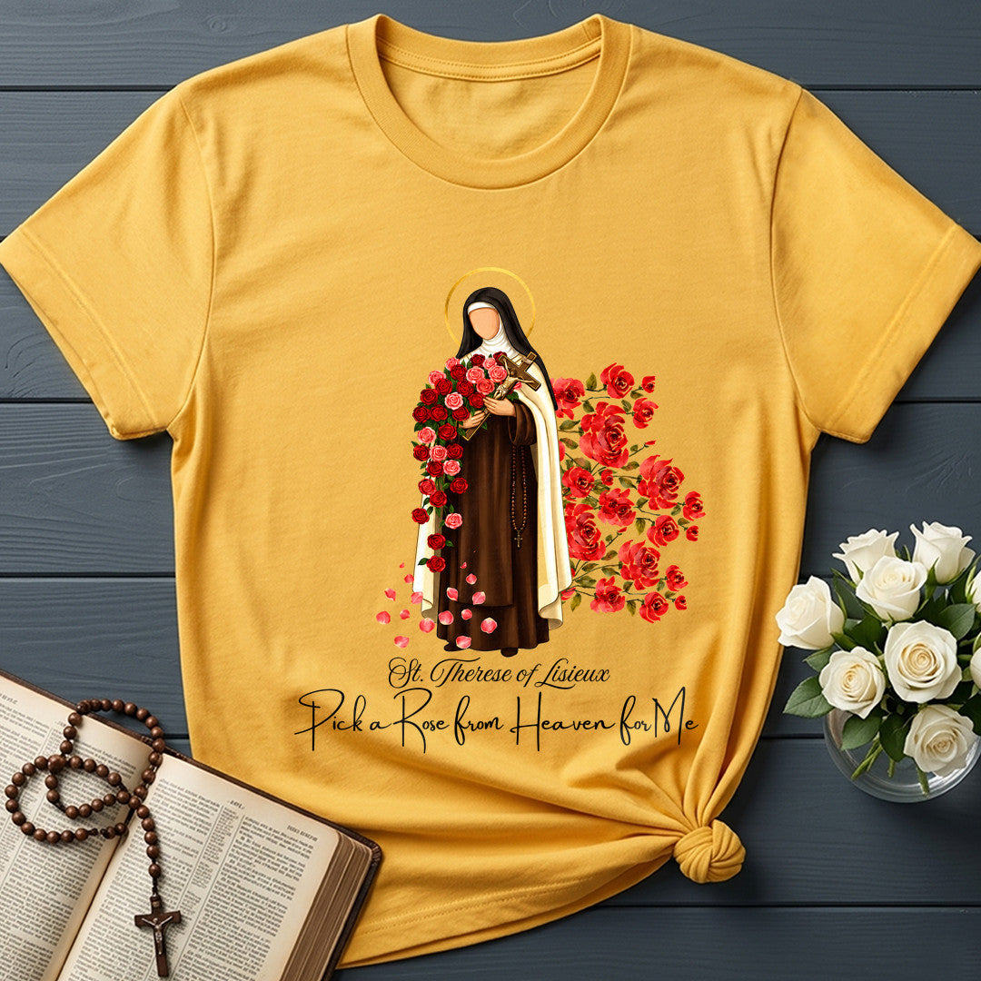 St.Therese Of Lisieux Pick A Rose From Heaven For Me 01