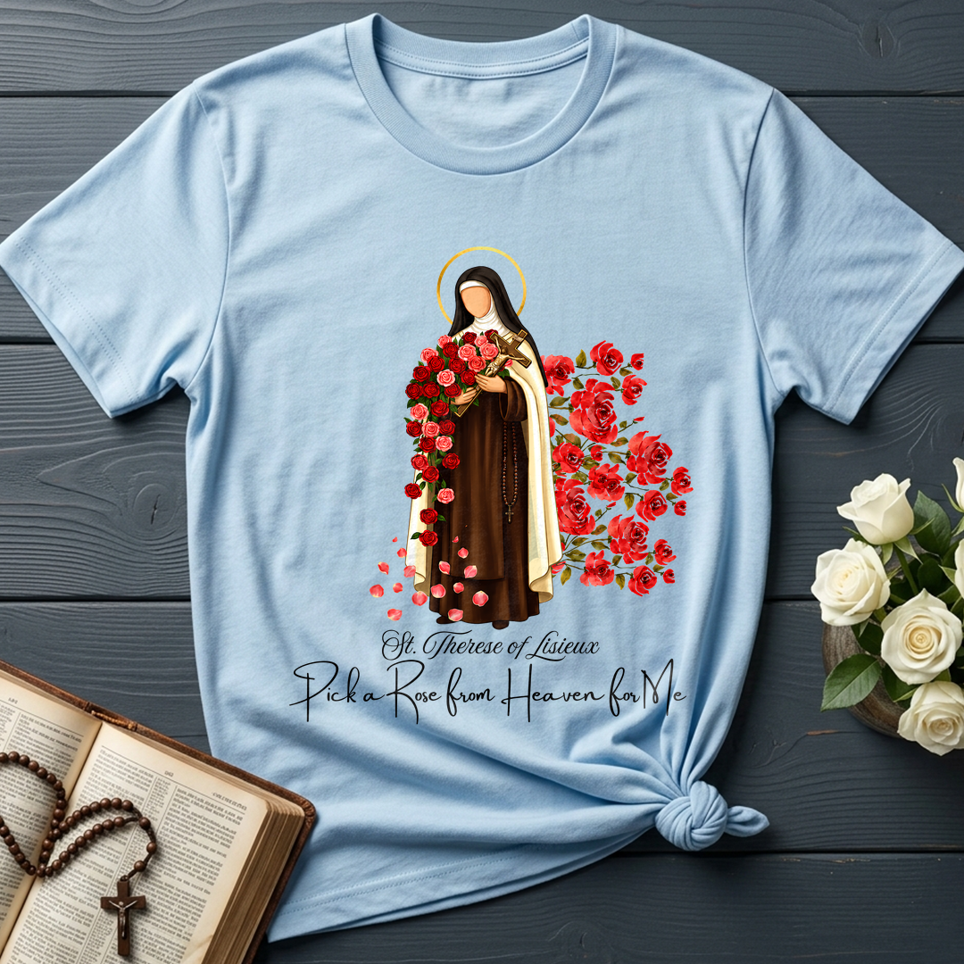 St.Therese Of Lisieux Pick A Rose From Heaven For Me 01