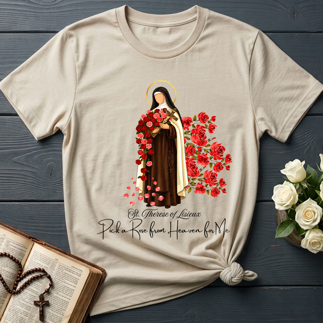 St.Therese Of Lisieux Pick A Rose From Heaven For Me 01