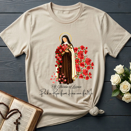 St.Therese Of Lisieux Pick A Rose From Heaven For Me 01