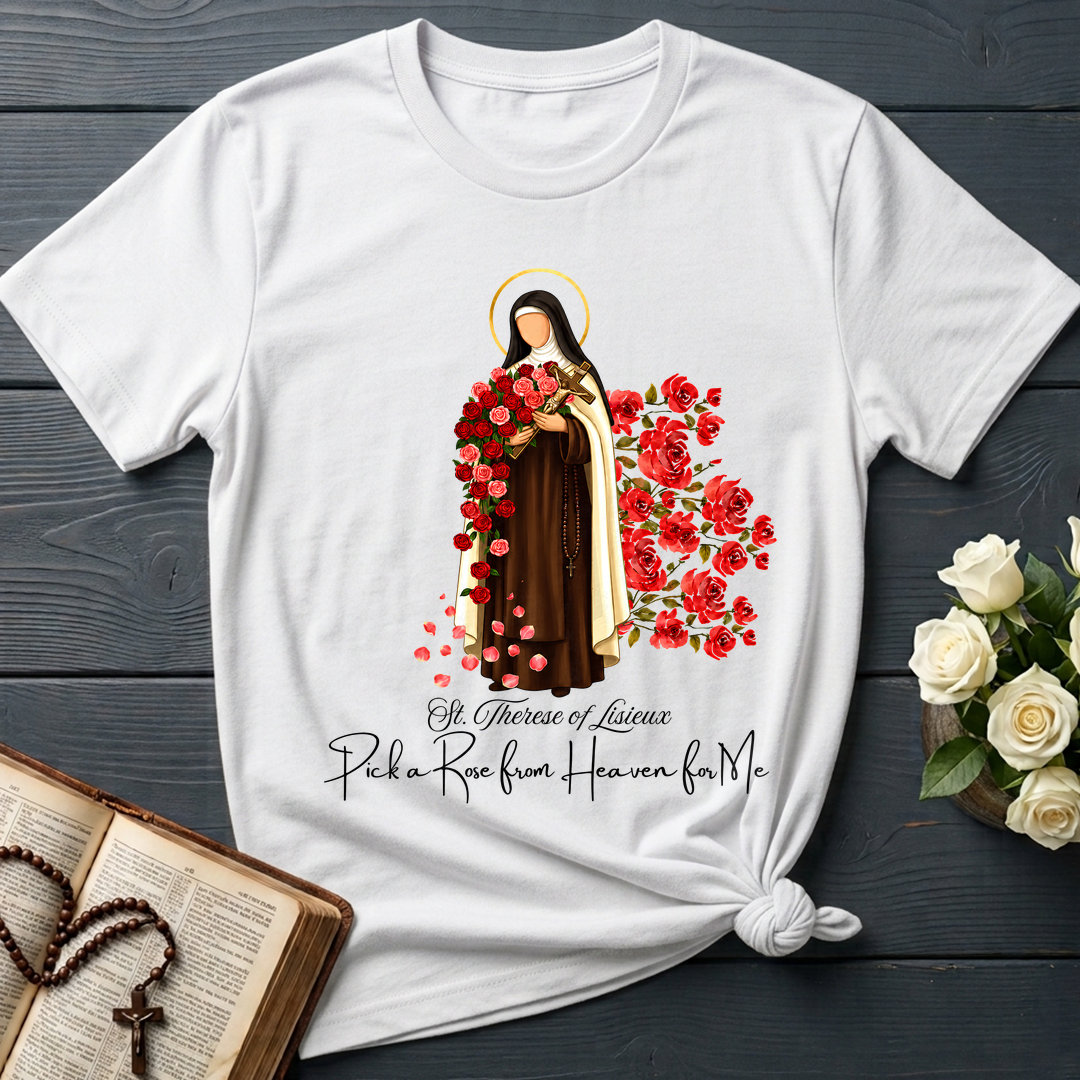 St.Therese Of Lisieux Pick A Rose From Heaven For Me 01