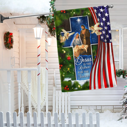 Nativity Of Jesus Christmas flags - Holy Family 'Jesus Is the Reason for the Season' Christmas Décor  - 3-Day Shipping
