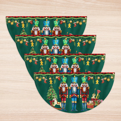 Nutcracker Merry Christmas Non-Pleated Fan Flag