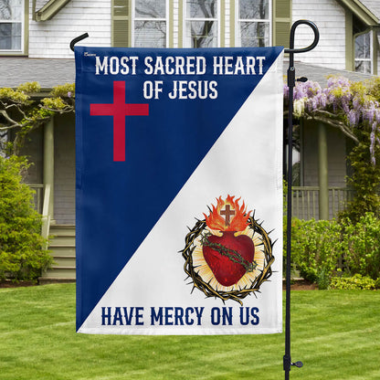 Sacred Heart Of Jesus Have Mercy On Us, Jesus Christian Catholic Flag