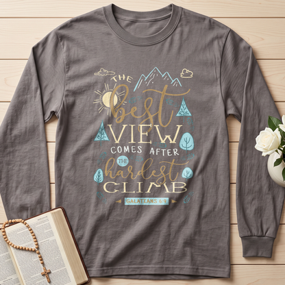 The Best View Comes After The Hardest Climb Galatians 6.9 01