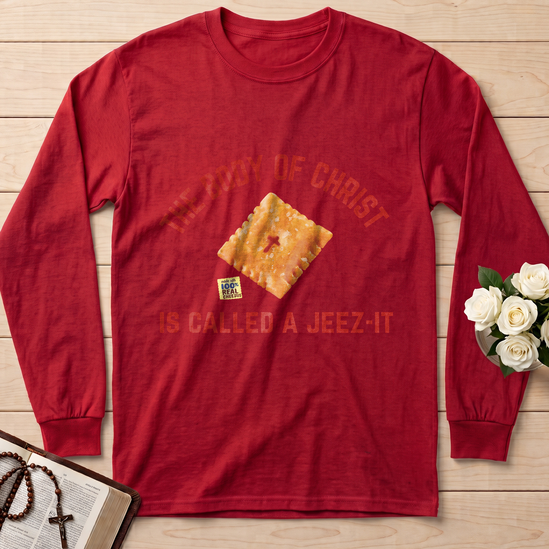 The Body Of Christ Made With 100% Real Cheesus Is Called A Jeez-it 01
