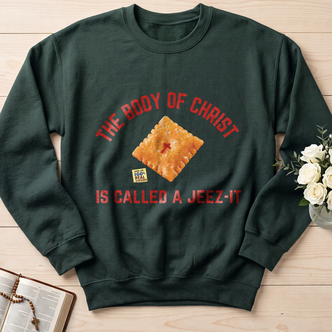 The Body Of Christ Made With 100% Real Cheesus Is Called A Jeez-it 01