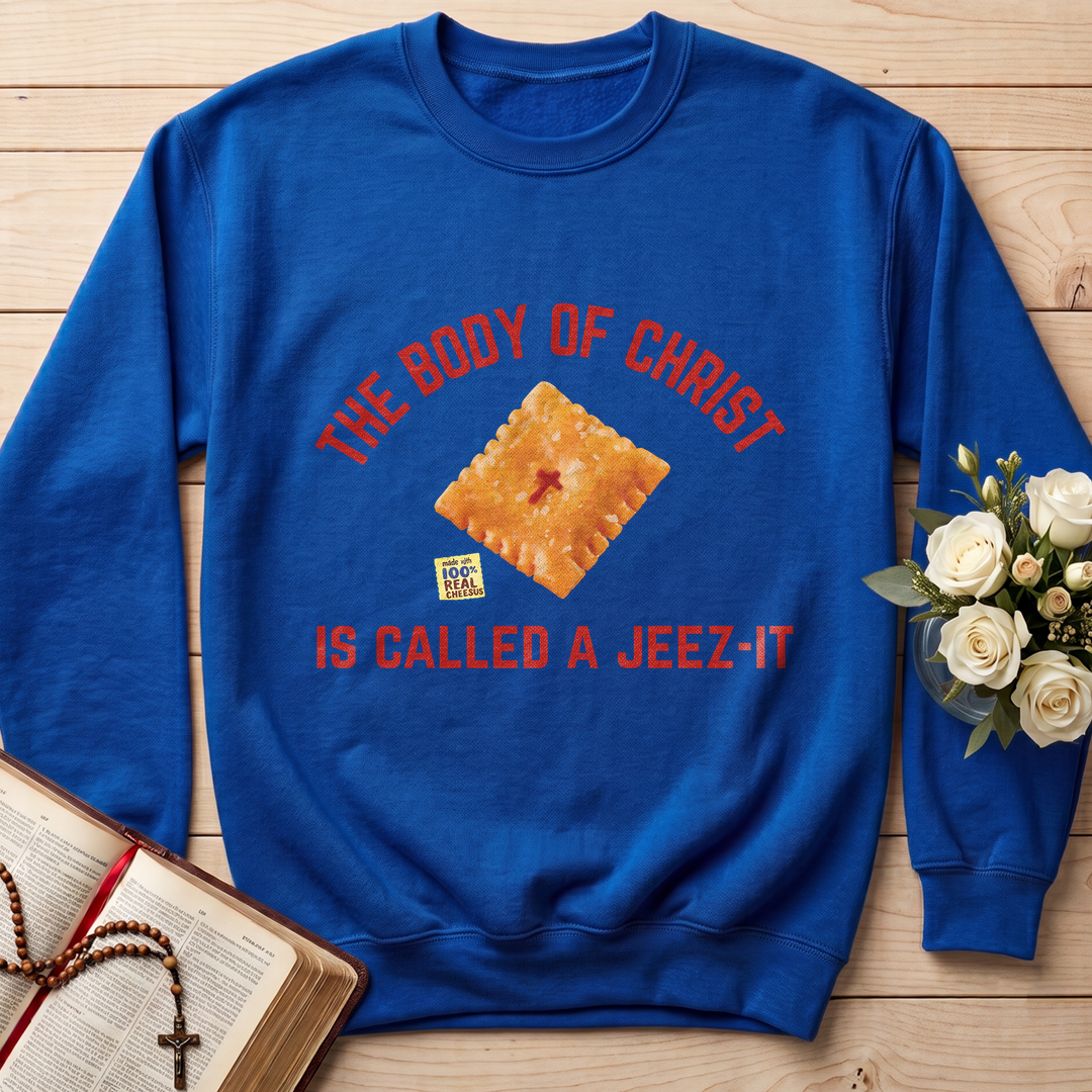 The Body Of Christ Made With 100% Real Cheesus Is Called A Jeez-it 01