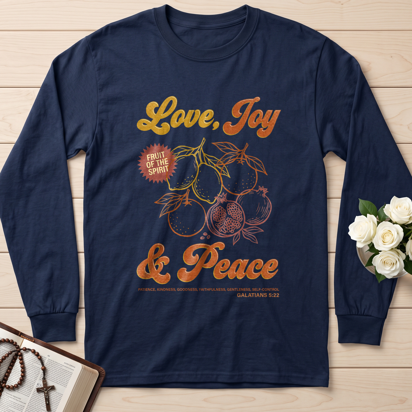 The Fruit Of The Spirit Is Love Joy Peace Patience Kindness Goodness Faithfulness Gentleness Self-control Galatians 5.22 01