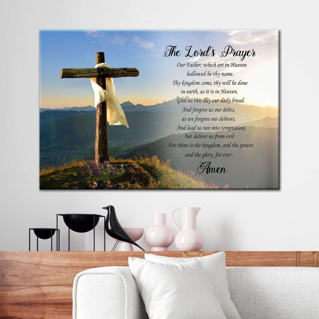 The Lord's Prayer Canvas Print - Christian Wall Art