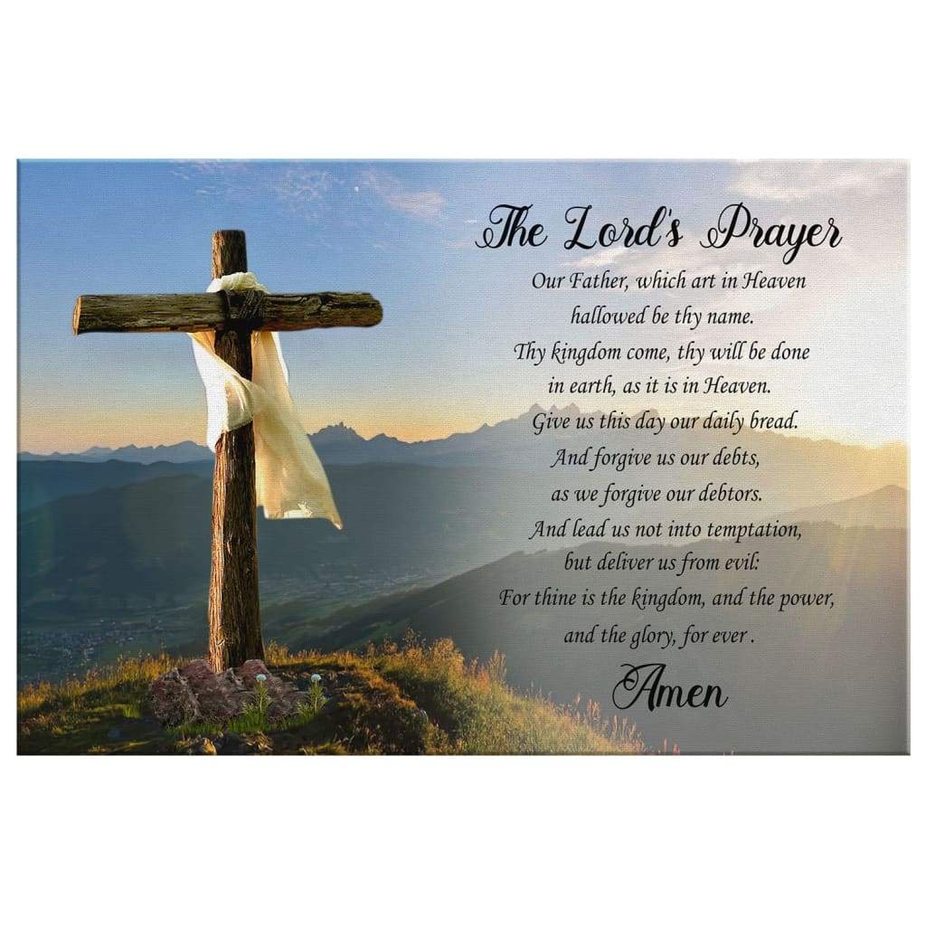The Lord's Prayer Canvas Print - Christian Wall Art
