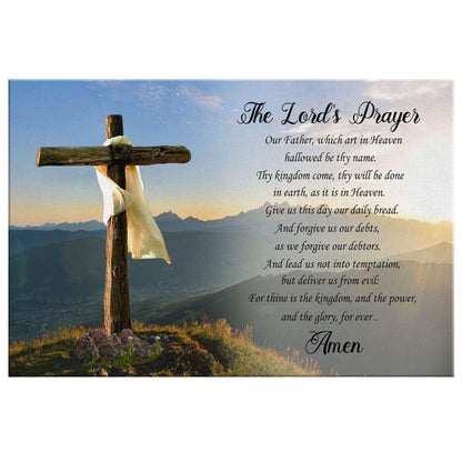 The Lord's Prayer Canvas Print - Christian Wall Art