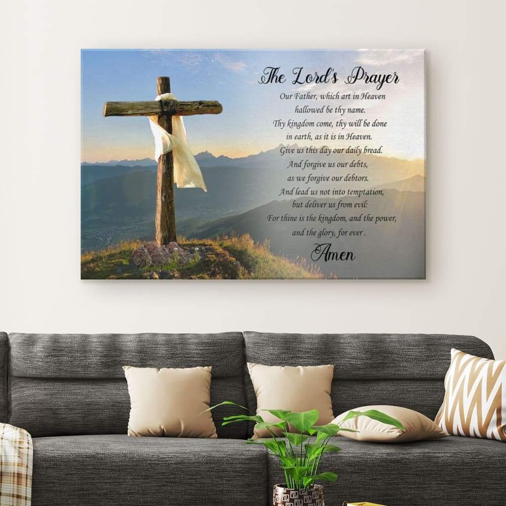 The Lord's Prayer Canvas Print - Christian Wall Art