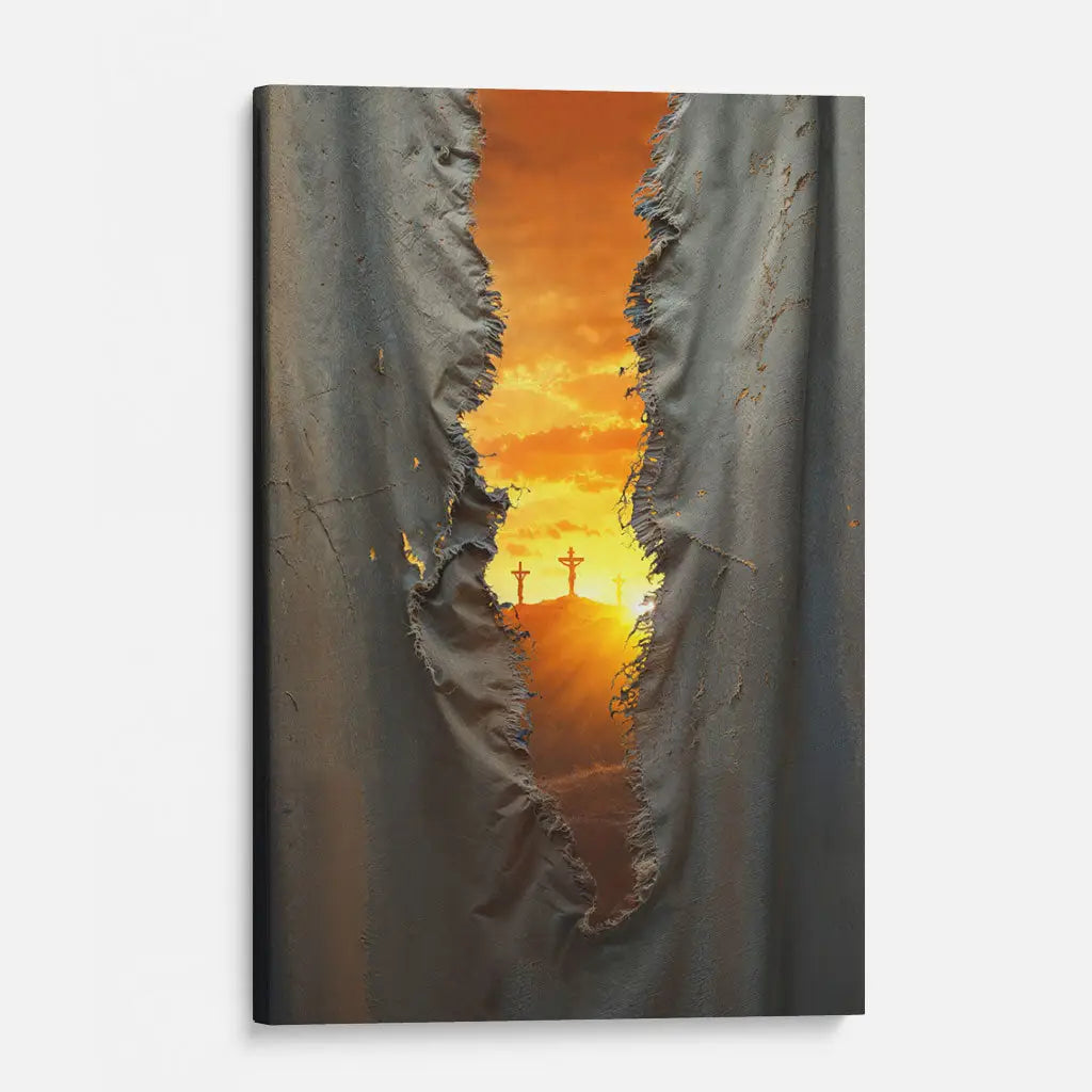 The Veil Was Torn at Jesus' Crucifixion - Christian Wall Art Canvas