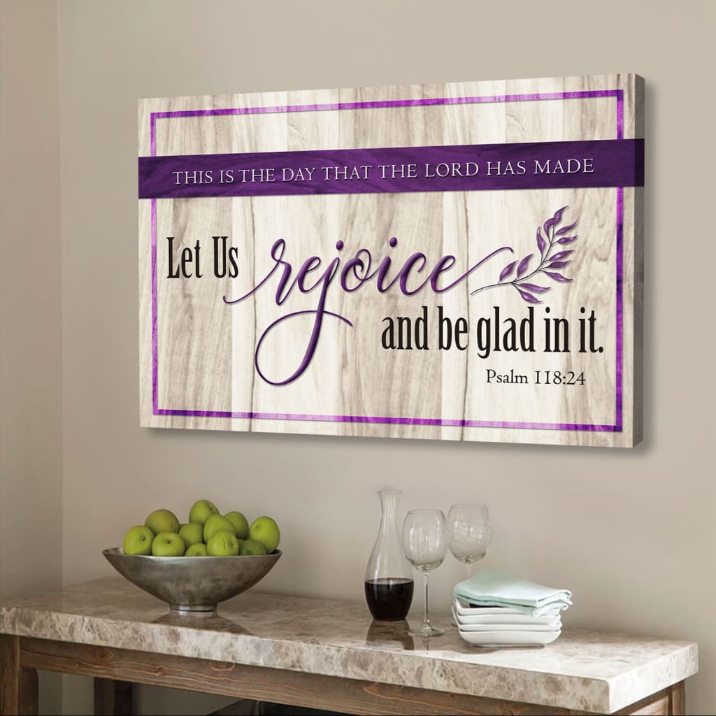 This Is The Day That The Lord Has Made Bible Verse Wall Art Canvas