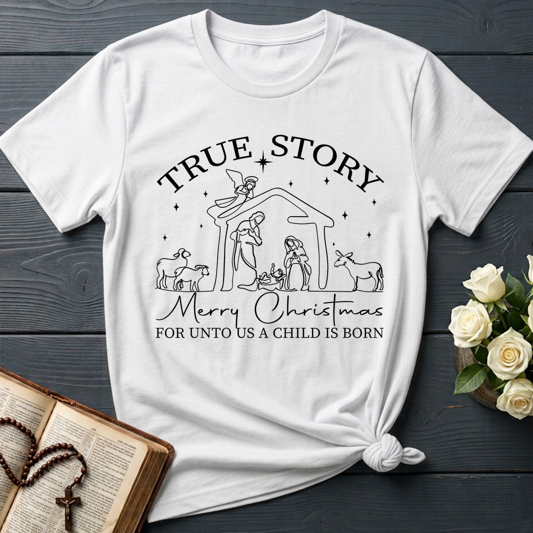 True Story Merry Christmas For Unto Us A Child Is Born 01