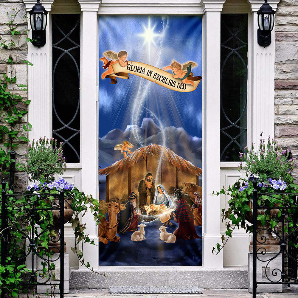 Nativity Scene Door Cover, Jesus Is Born