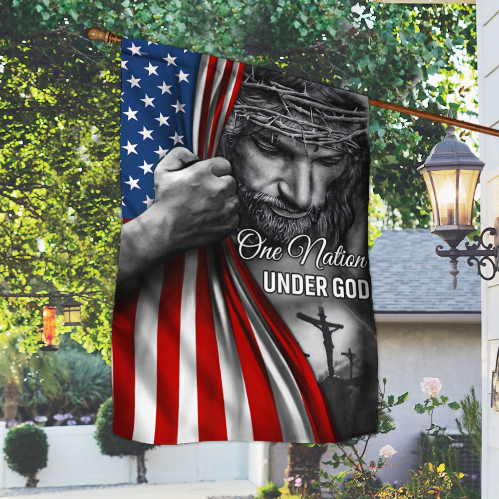 Jesus Flag One Nation Under God American Patriot Flag, American Flag