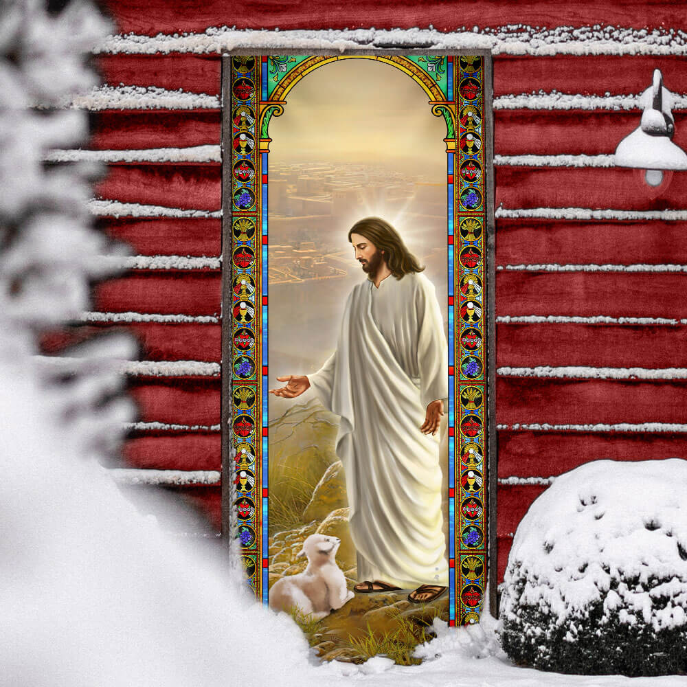 Jesus The Good Shepherd Door Cover