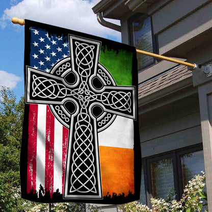 Irish American Christian Celtic Cross Flag