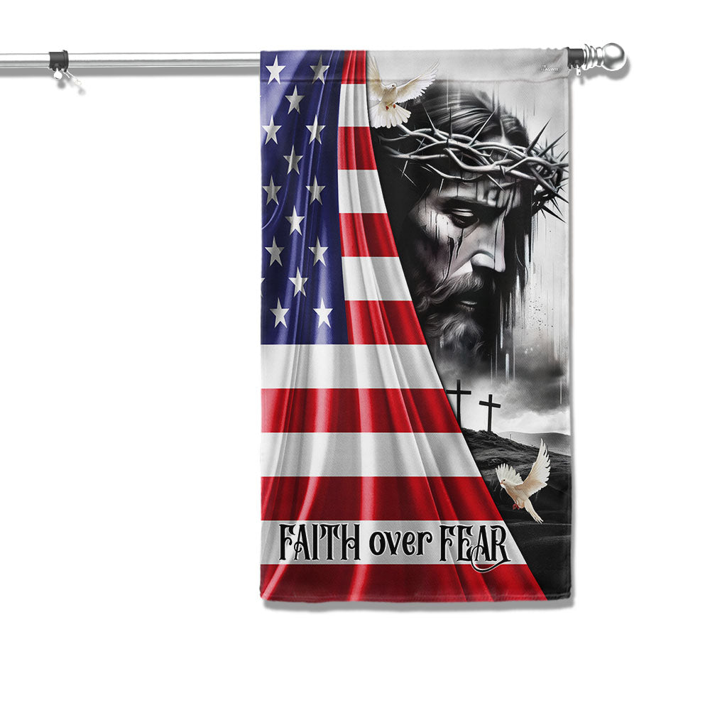 FLAGWIX  Jesus Christ Faith Over Fear God Jesus Flag