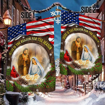 Jesus Christmas Flag Jesus Is The Reason For The Season Flag