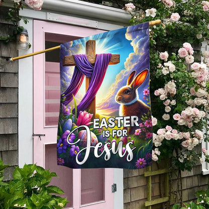 FLAGWIX Easter Is For Jesus Bunny Rabbit Jesus Christ Cross Flag
