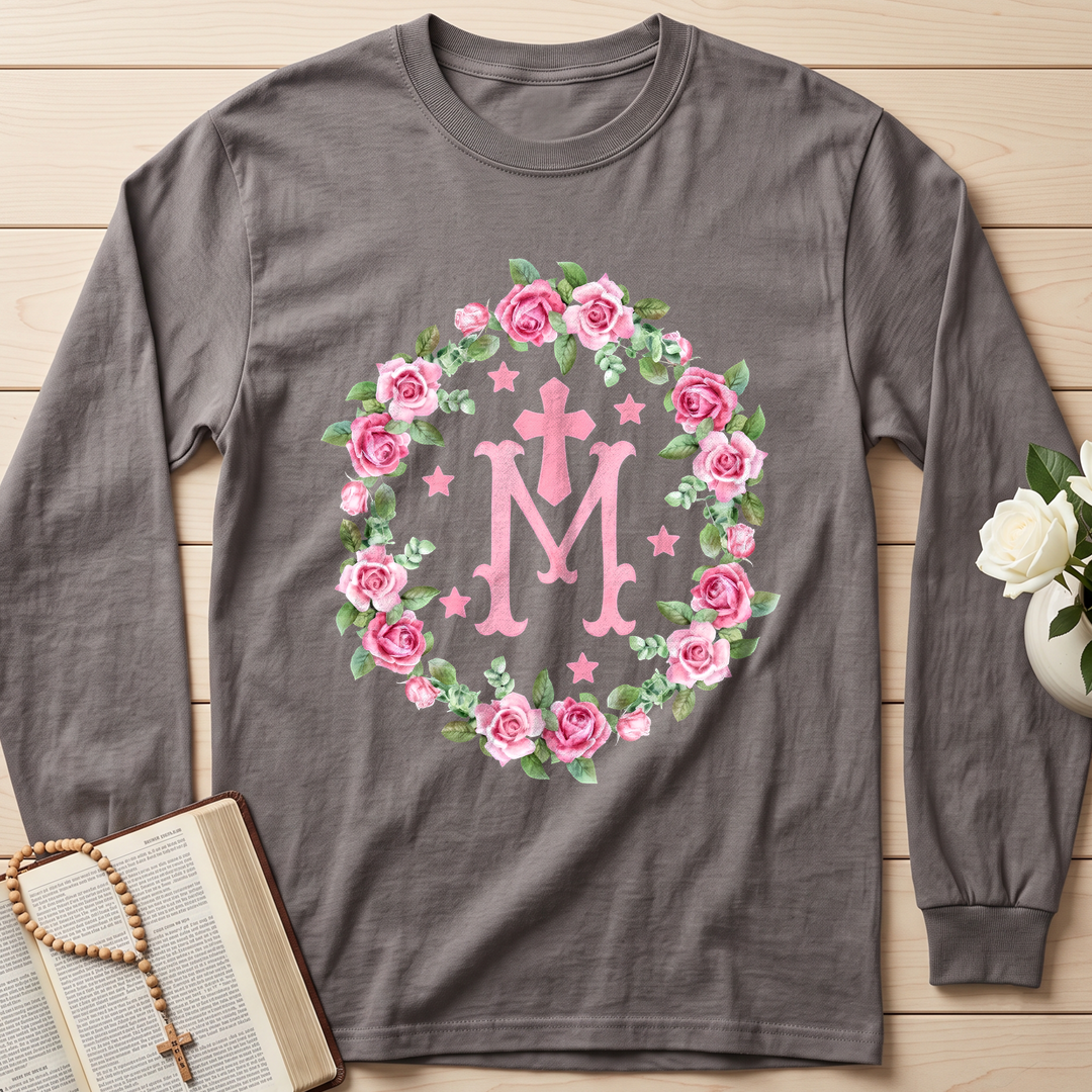 Virgin Mary Floral Wreath 01