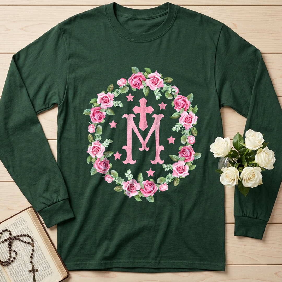Virgin Mary Floral Wreath 01