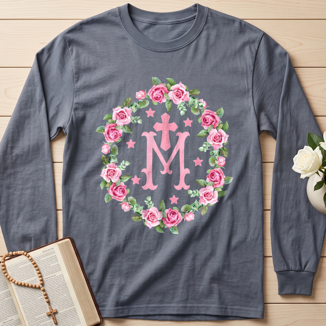 Virgin Mary Floral Wreath 01