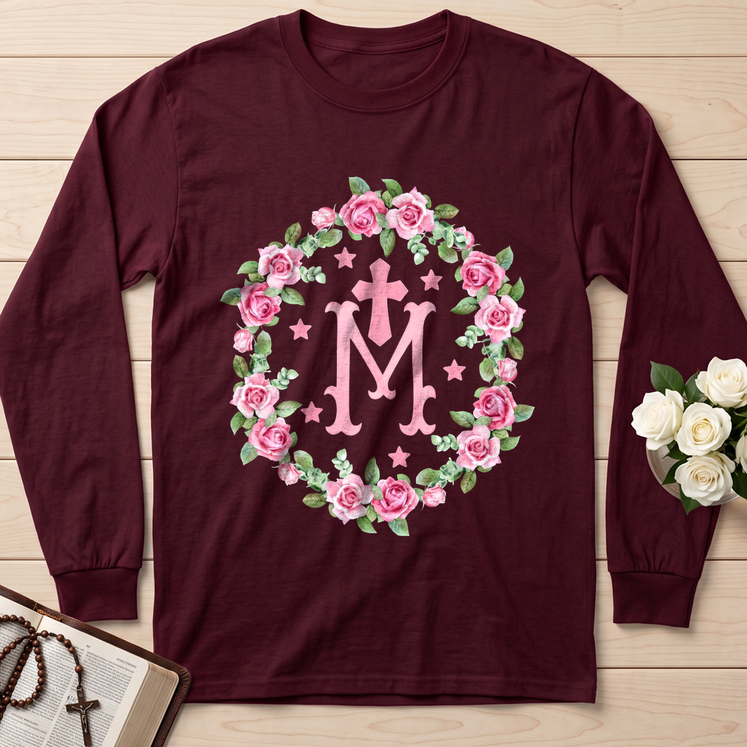 Virgin Mary Floral Wreath 01