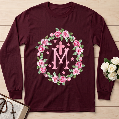 Virgin Mary Floral Wreath 01