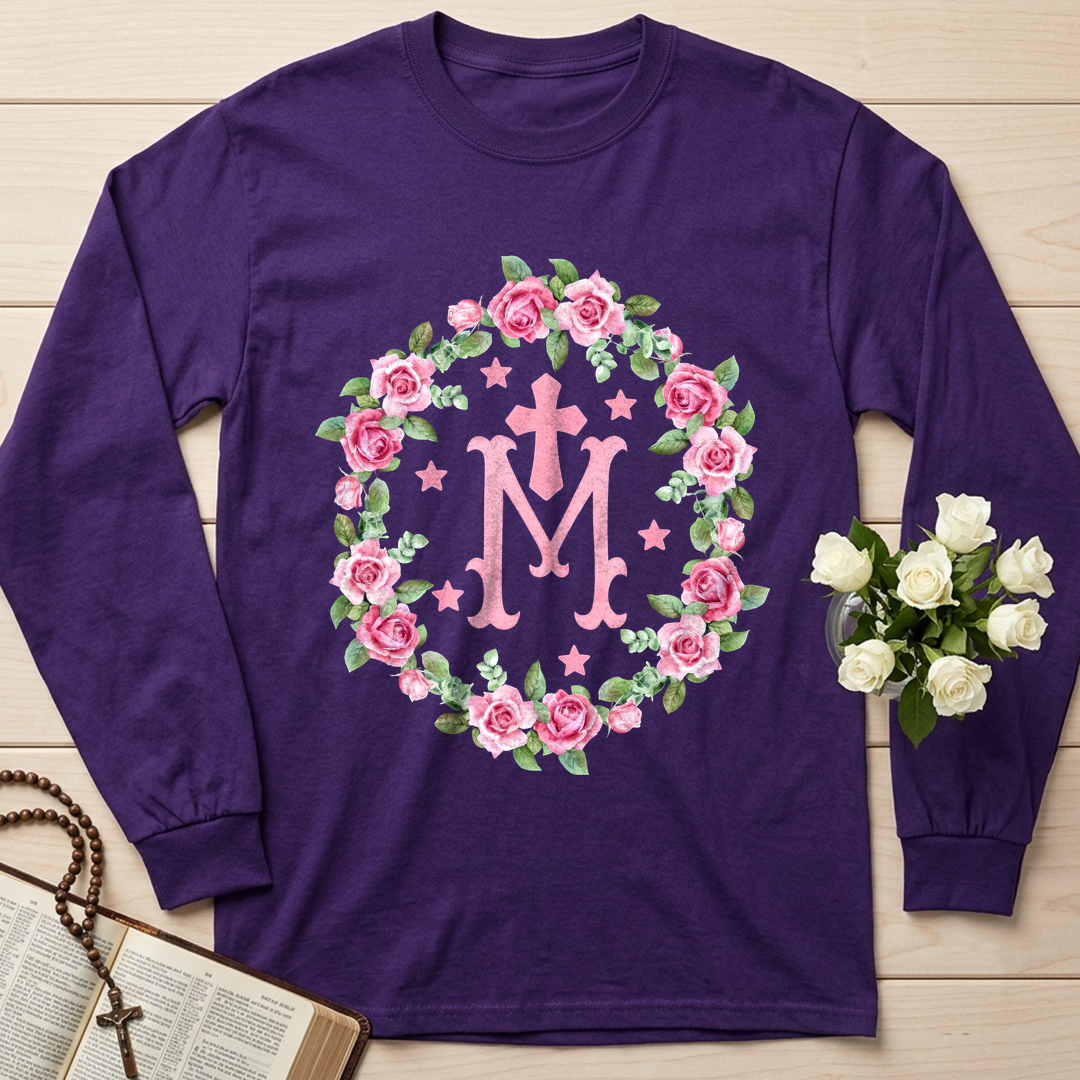 Virgin Mary Floral Wreath 01