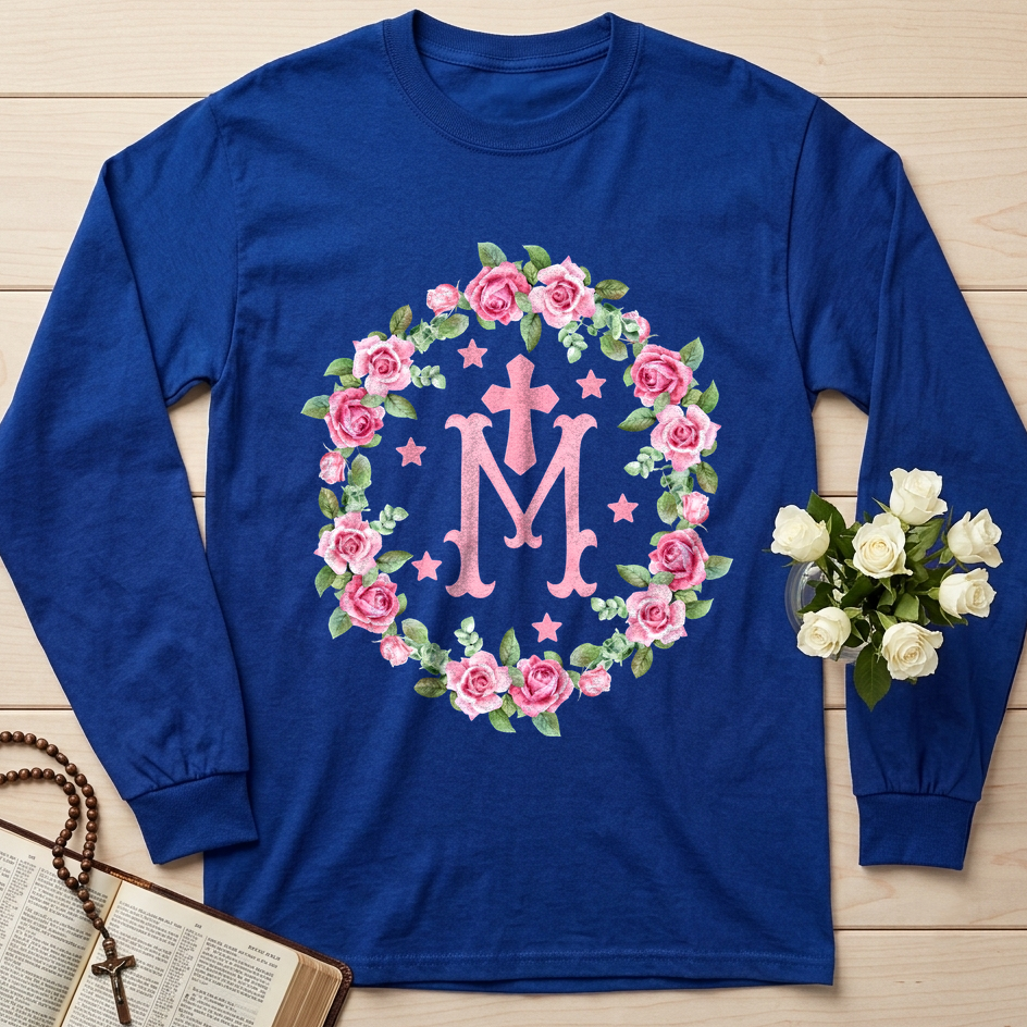 Virgin Mary Floral Wreath 01