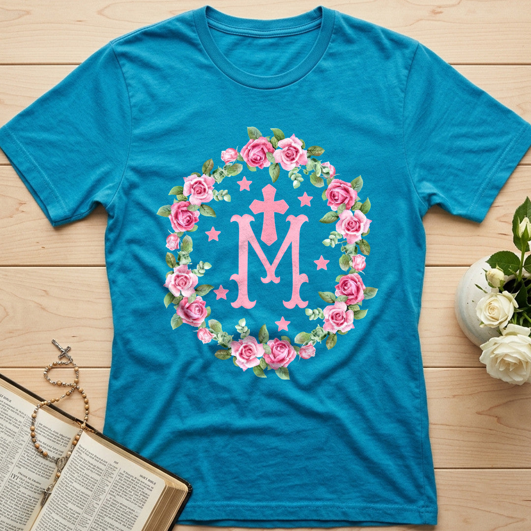 Virgin Mary Floral Wreath 01