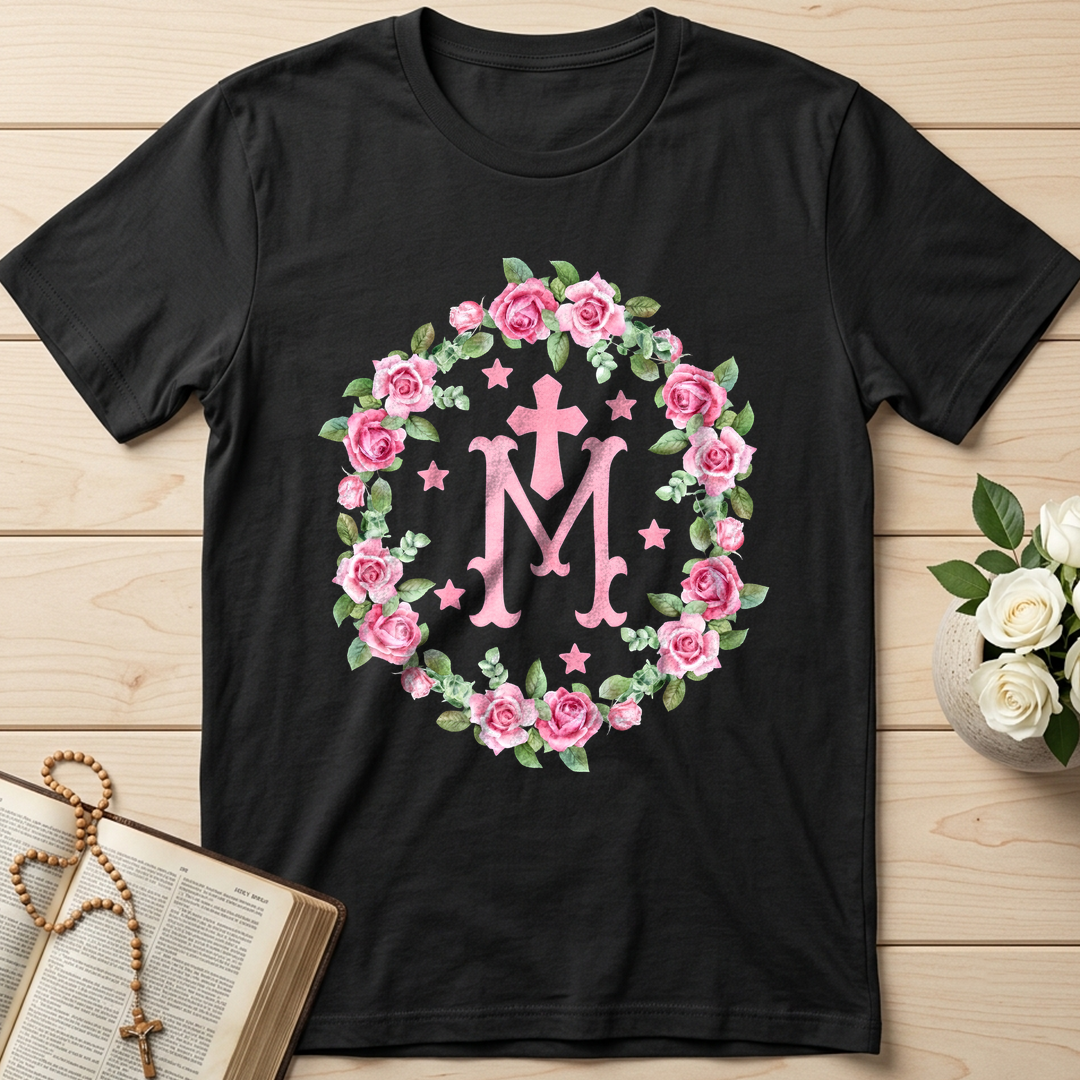 Virgin Mary Floral Wreath 01