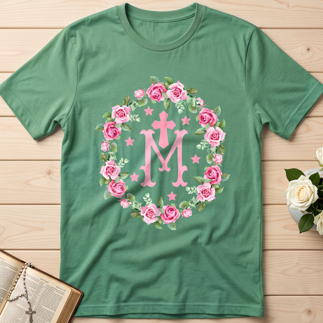 Virgin Mary Floral Wreath 01