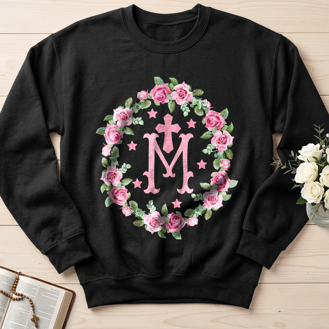 Virgin Mary Floral Wreath 01
