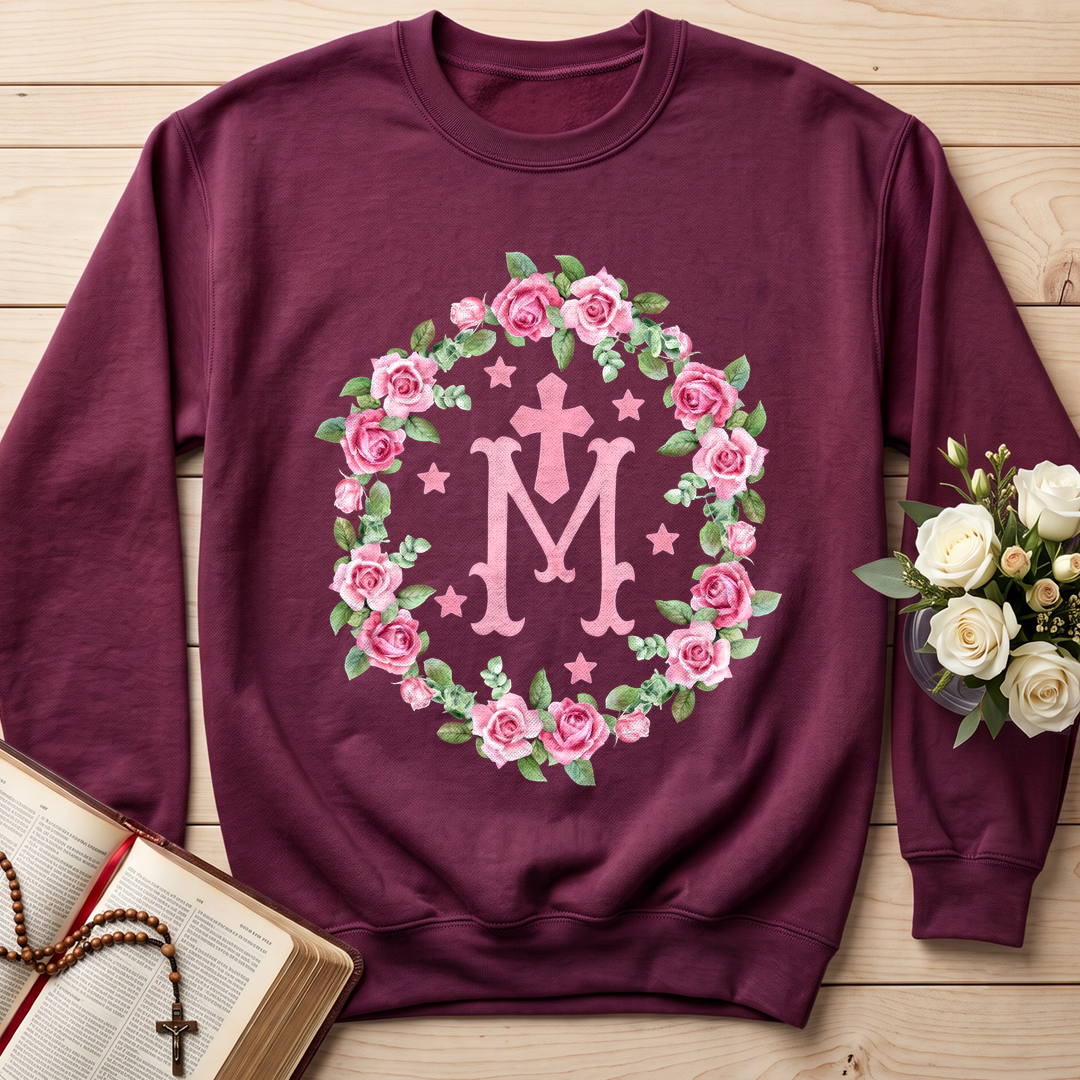Virgin Mary Floral Wreath 01