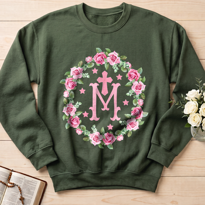 Virgin Mary Floral Wreath 01