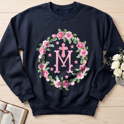 Virgin Mary Floral Wreath 01