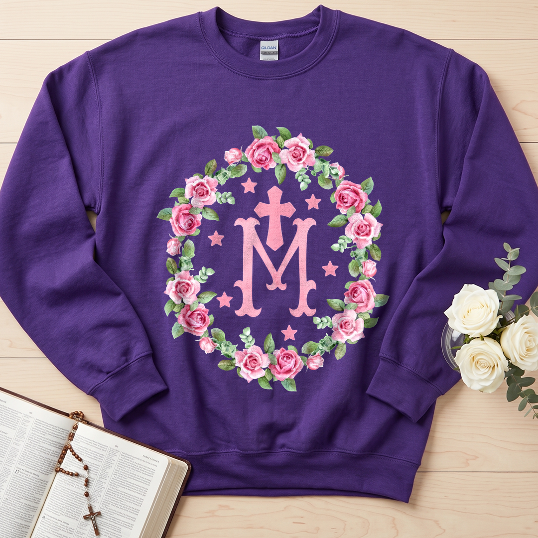 Virgin Mary Floral Wreath 01