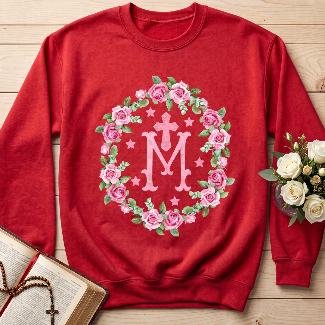 Virgin Mary Floral Wreath 01