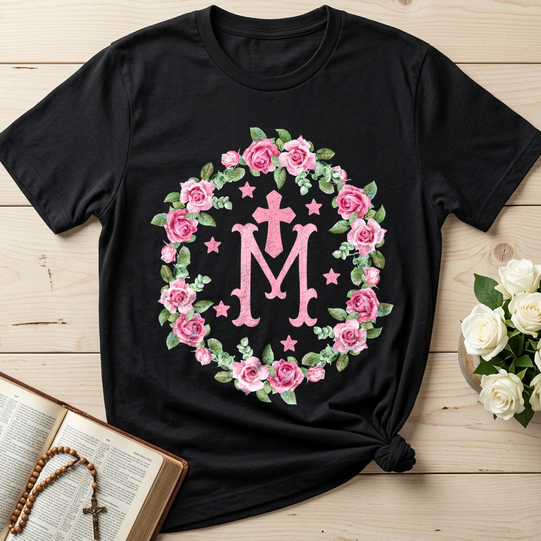 Virgin Mary Floral Wreath 01