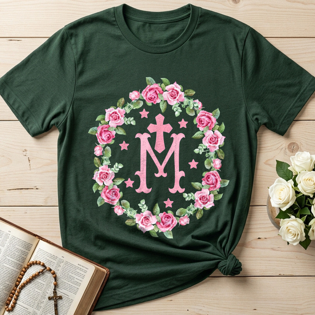 Virgin Mary Floral Wreath 01
