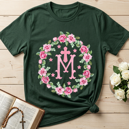Virgin Mary Floral Wreath 01