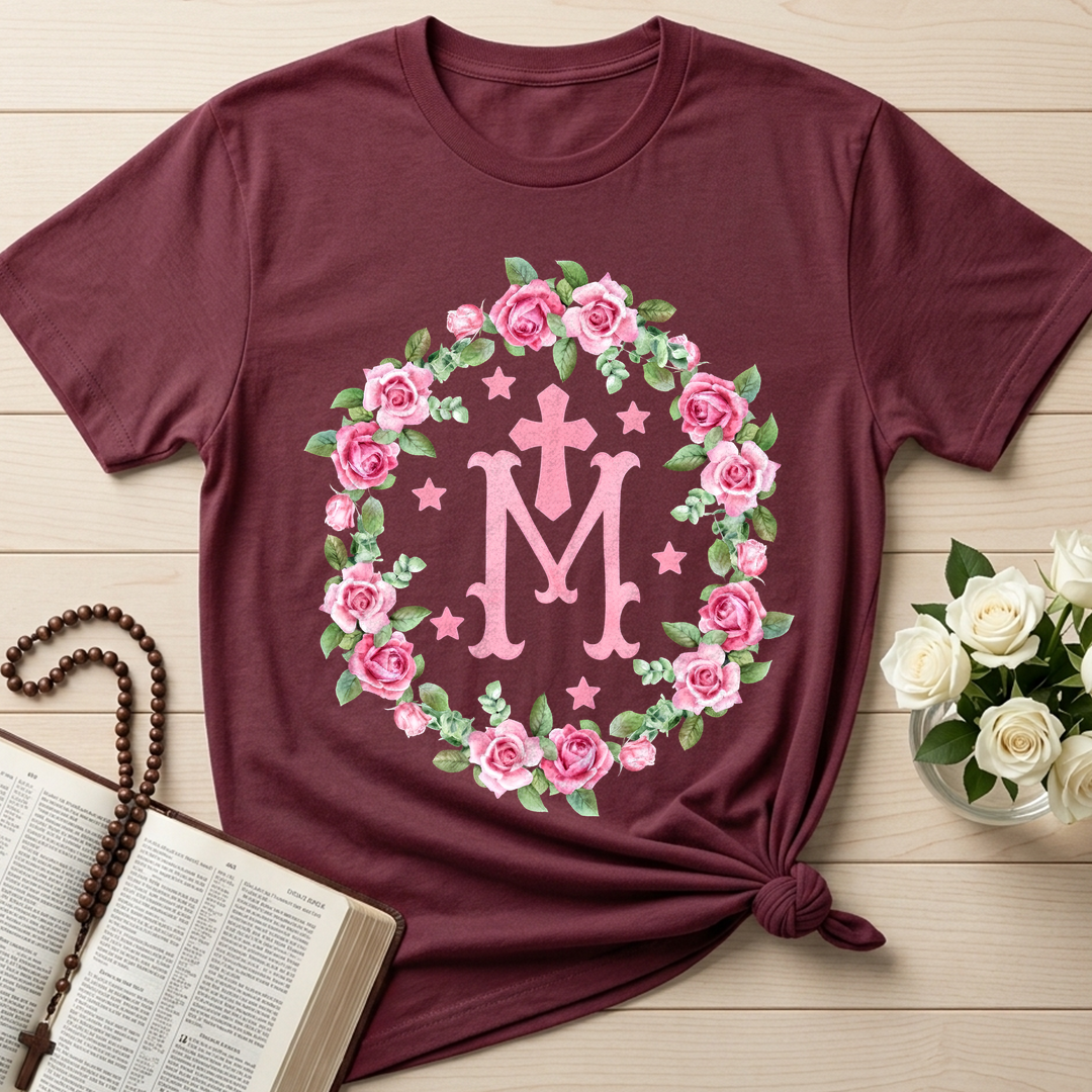 Virgin Mary Floral Wreath 01