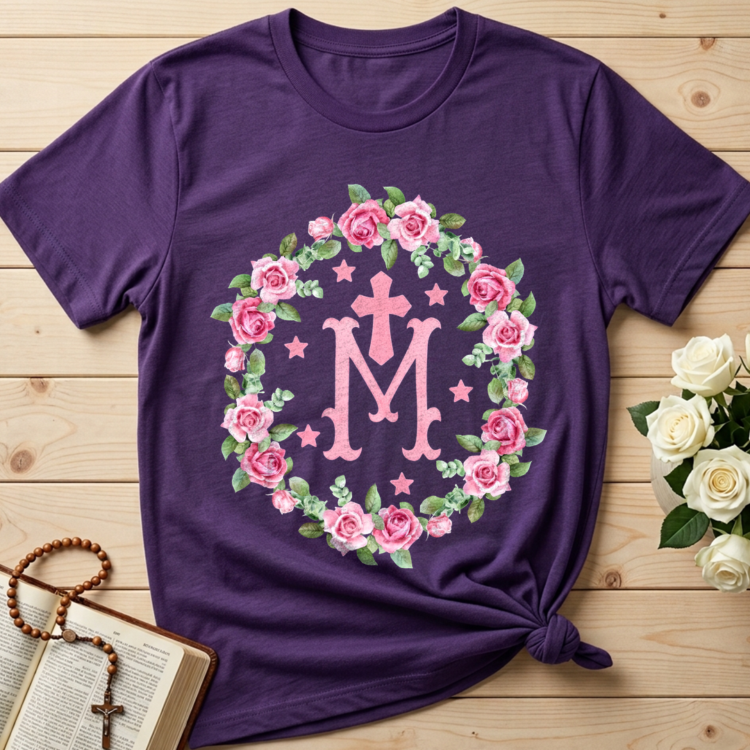 Virgin Mary Floral Wreath 01