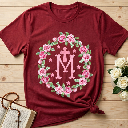 Virgin Mary Floral Wreath 01