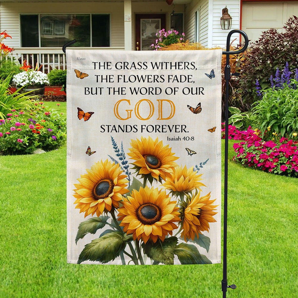 FLAGWIX The Word Of Our God Stands Forever Flower Garden House Flag